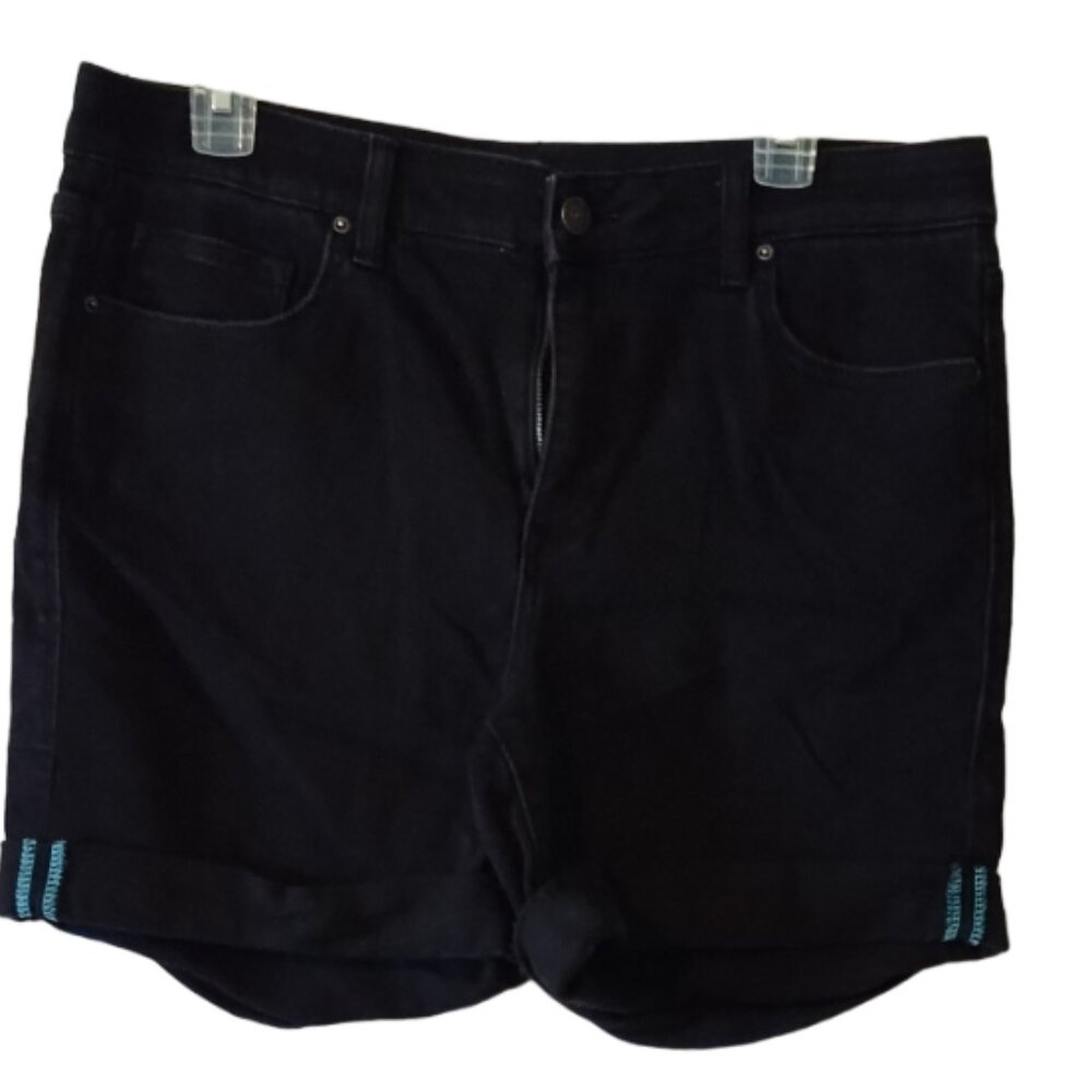 LulaRoe with Luv Black Denim Shorts, size 30
